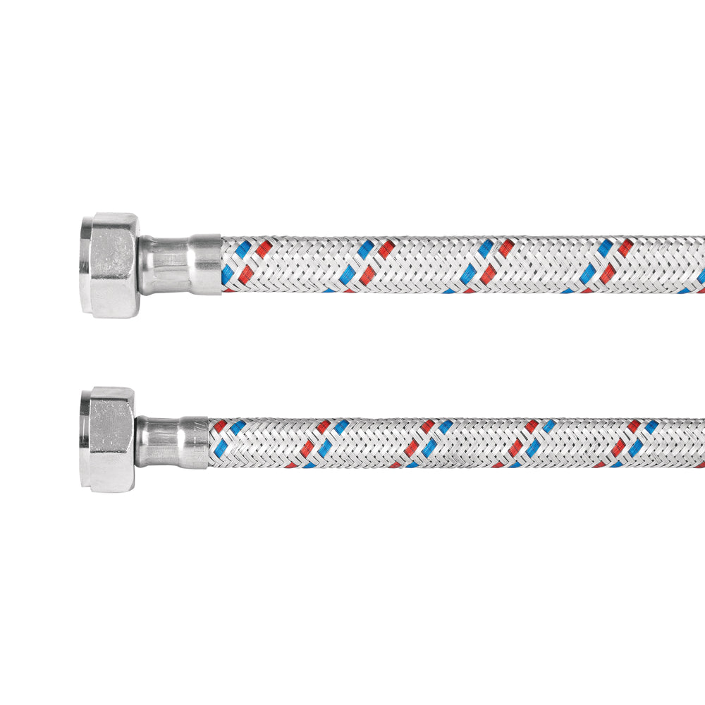 Manguera p/WC, aluminio, 1/2" x 7/8", 50 cm, BASIC Foset FWC-50P