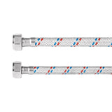 Manguera p/WC, aluminio, 1/2" x 7/8", 50 cm, BASIC Foset FWC-50P