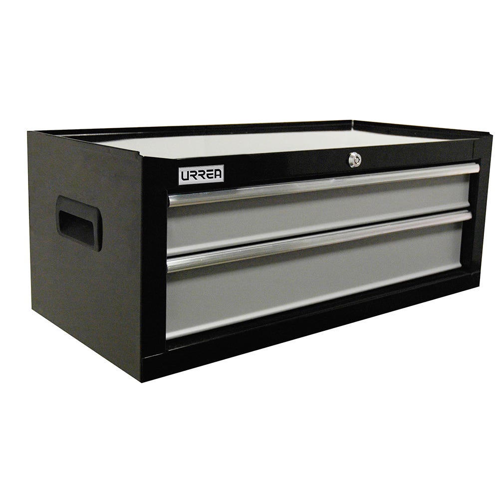 Gabinete intermedio 2 gavetas color negro serie H 27" Urrea H27I2