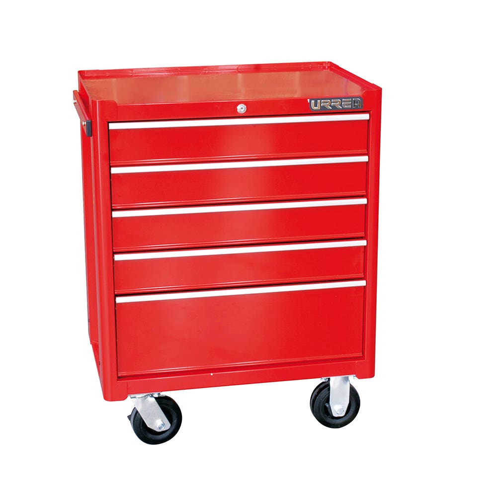Gabinete móvil con 5 gavetas color rojo 27" serie I Urrea I27M5 - imagen 2