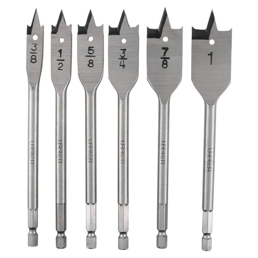 Juego de brocas para madera de acero al carbono tipo manita, 6 piezas Urrea JBM6 – imagen 2