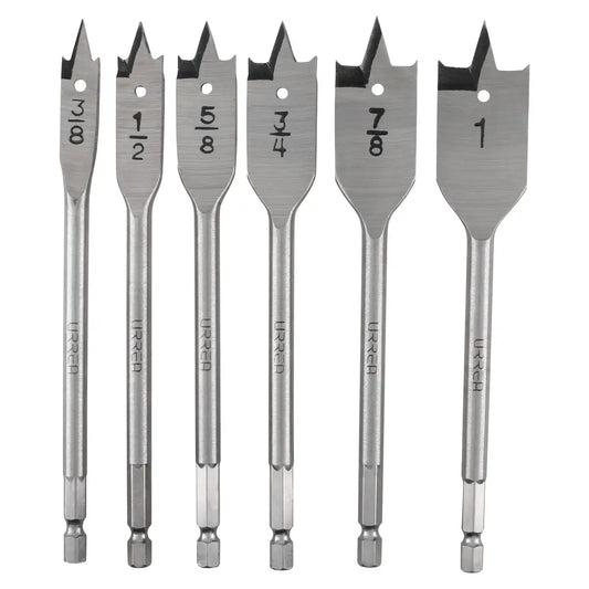 Juego de brocas para madera de acero al carbono tipo manita, 6 piezas Urrea JBM6