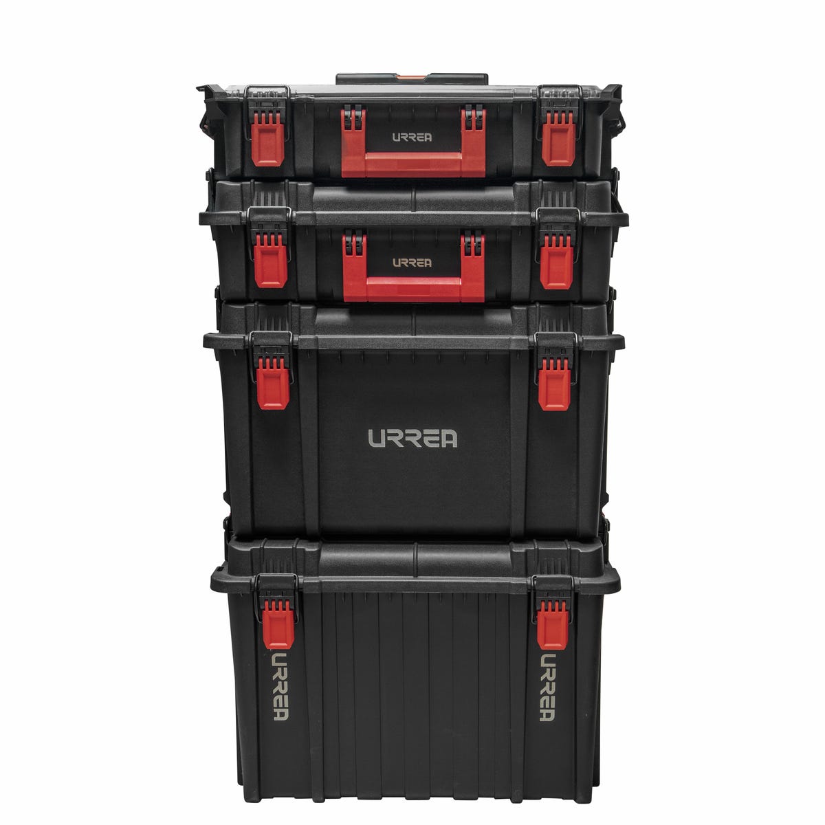 Juego de cajas modulares plásticas color negro 22", 4 piezas Urrea JCMI4 - imagen 3