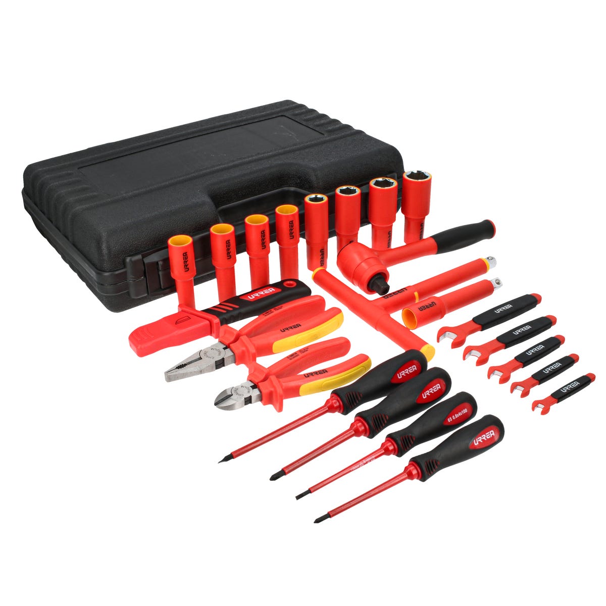 Juego combinado de herramientas para electricista de 1000V en pulgadas, 23 piezas Urrea JE23V