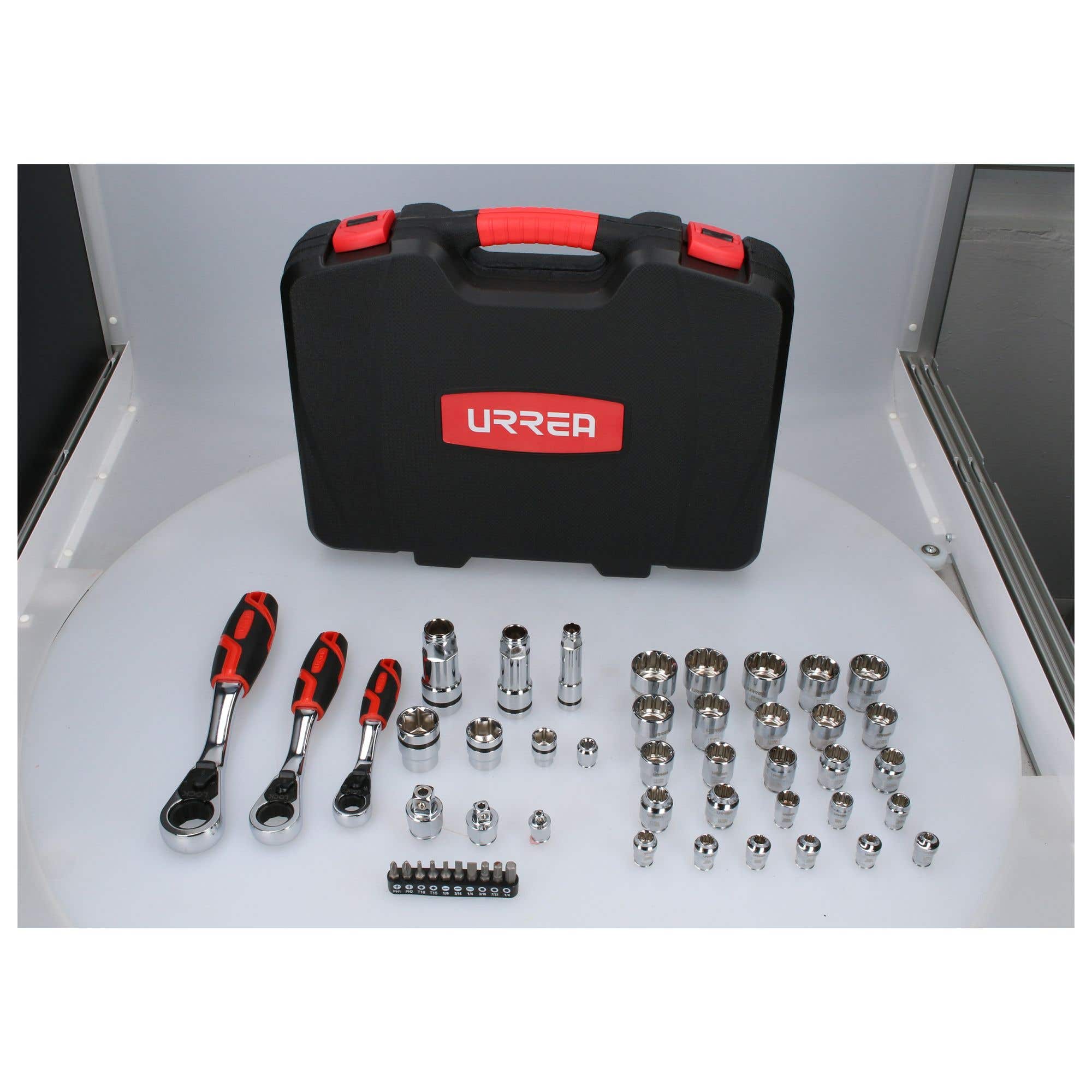 Juego de dados y accesorios cuadro de 1/4", 3/8" y 1/2" Go-Through combinado, 49 piezas Urrea JGT01 - imagen 4