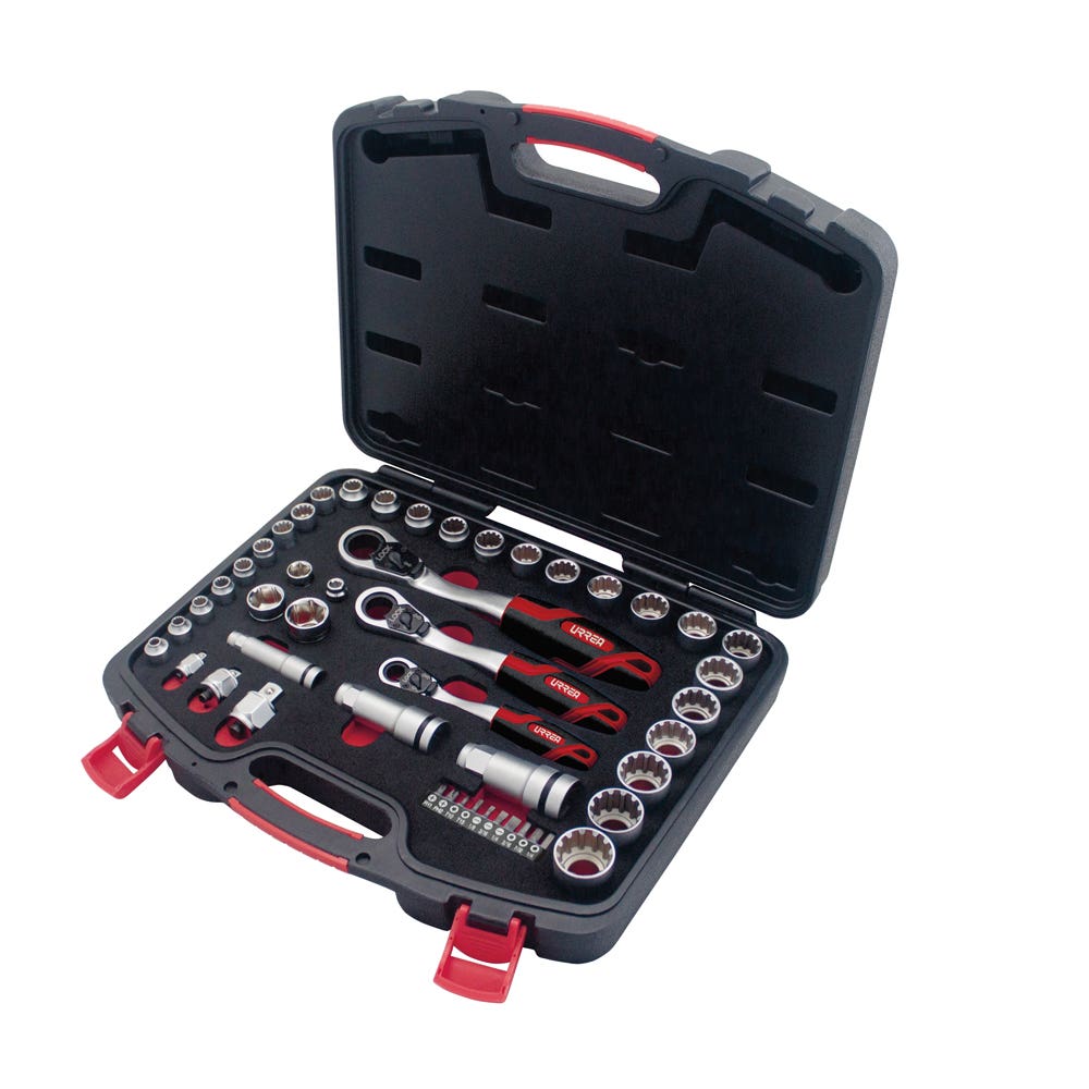 Juego de dados y accesorios cuadro de 1/4", 3/8" y 1/2" Go-Through combinado, 49 piezas Urrea JGT01 - imagen 3