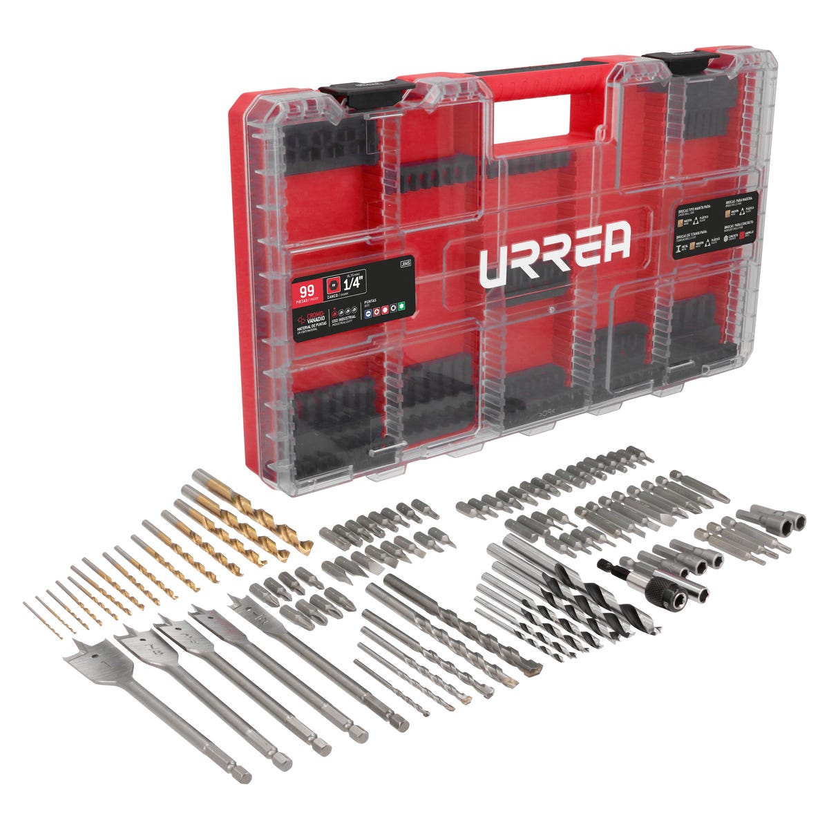 Juego de puntas de destornillador y brocas , 99 piezas Urrea JIM5
