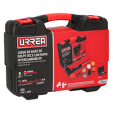 Juego de mazo de golpe seco con mango Rubber grip tapas intercambiables 16 oz, 9 piezas Urrea JMTI - imagen 3