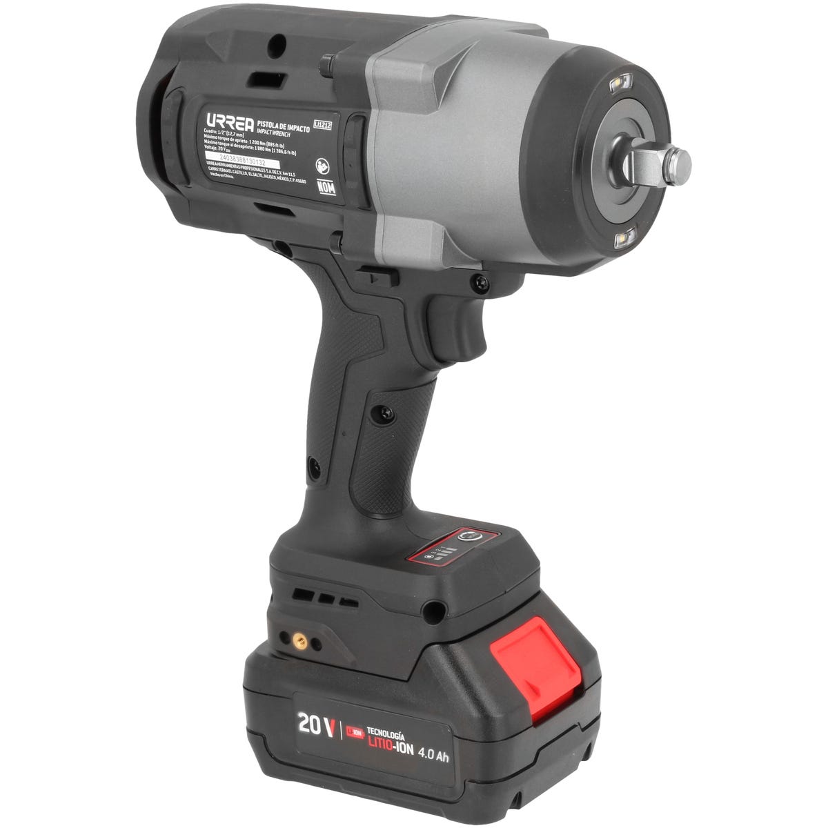 Pistola de impacto 1/2" a batería Litio-ion 20 V, 1200 Nm Urrea LI1212 - imagen 2