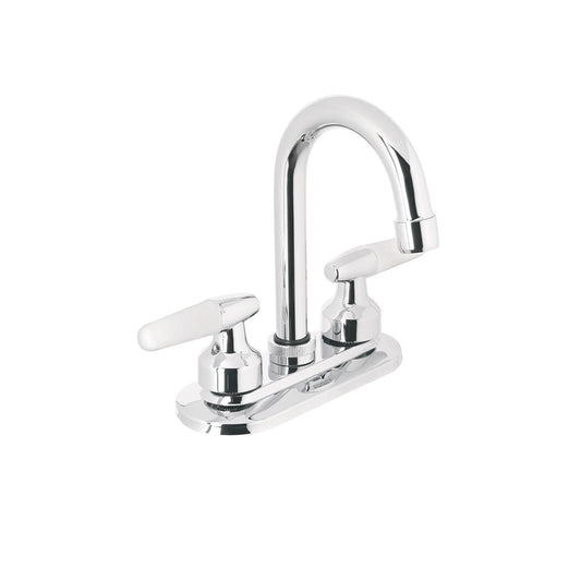 Mezcladora 4" para lavabo, cuello bar, manerales cono Foset M-060I