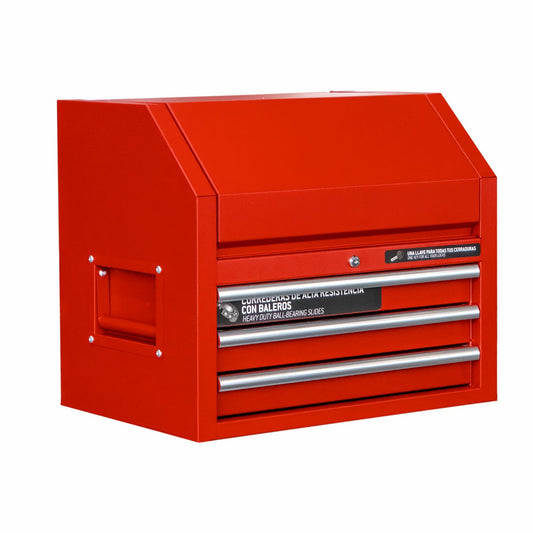 Gabinete superior 3 gavetas color rojo serie P 27" Urrea P27S3