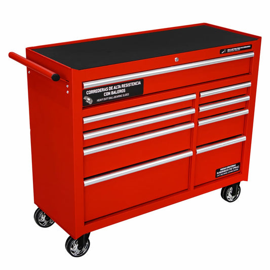 Gabinete móvil 15 gavetas color rojo serie P 46" Urrea P46M9
