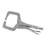 Pinza de presión cromada con puntas fijas tipo "C" de 11" Urrea PC11