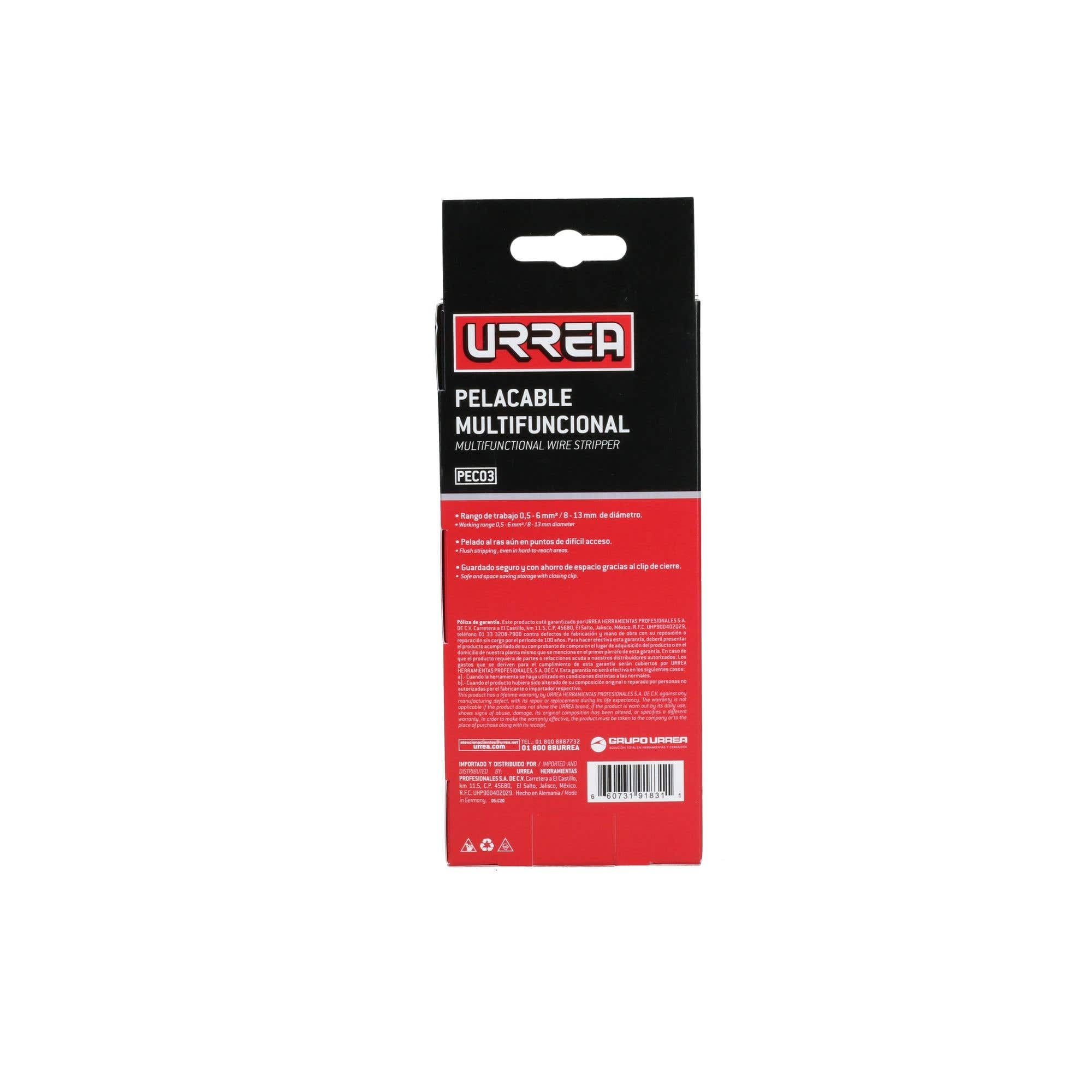 Pelacable multifuncional 10-20 AWG 4 en 1 Urrea PEC03 - imagen 4