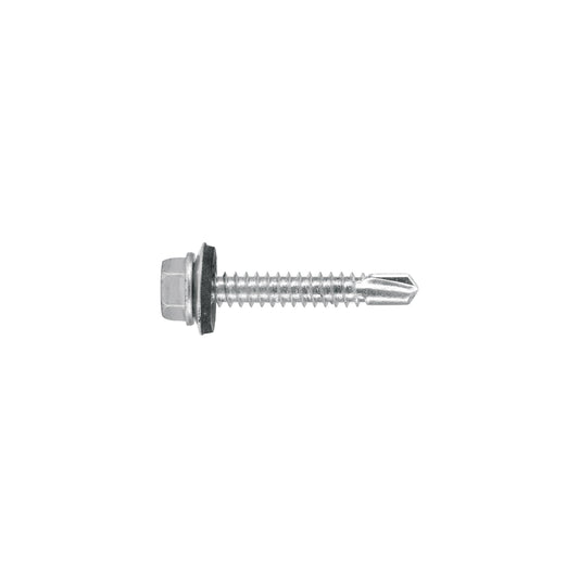 50 pijas #14 x 1-1/2" hexagonal, punta broca con rondana Fiero PIBR-1-1/2R