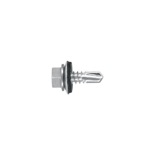100 pijas #14 x 3/4" hexagonal, punta broca con rondana Fiero PIBR-3/4R
