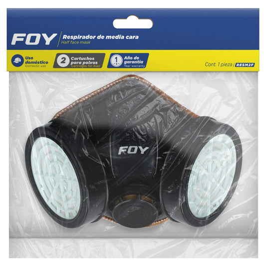 Mascarilla respirador media cara 2 filtros Foy RESM2F