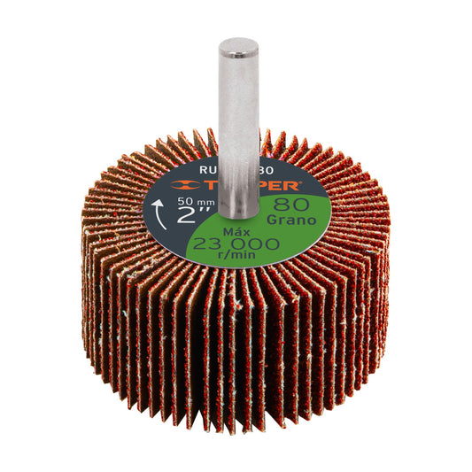 Rueda flap de 2", grano 80 Truper RUFLA-280