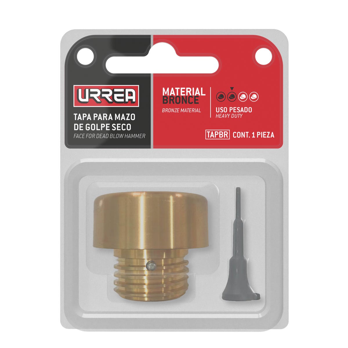 Tapa intercambiable para mazo de golpe seco, bronce Urrea TAPBR - imagen 2