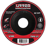 Disco abrasivo tipo 27 para metal con resinas, 4-1/2" x 1/4",13,200 RPM Urrea U386 - imagen 2