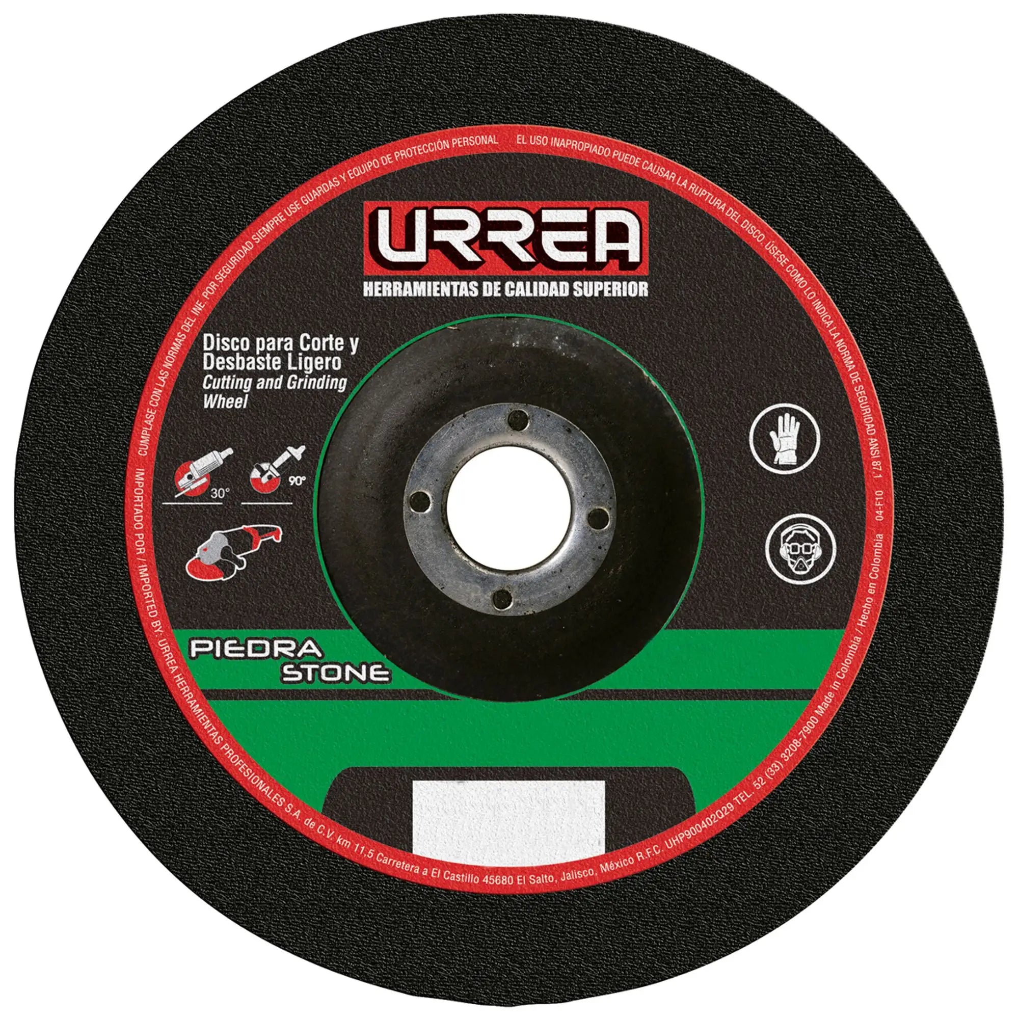 Disco abrasivo tipo 27 para piedra, 9" x 1/8" Urrea U419