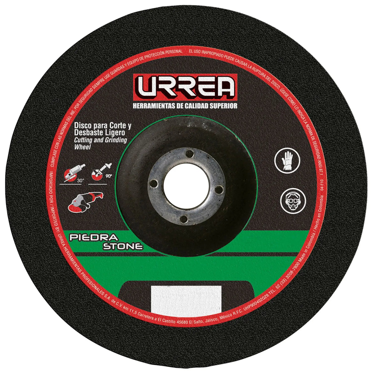 Disco abrasivo tipo 27 para piedra, 9" x 1/8" Urrea U419