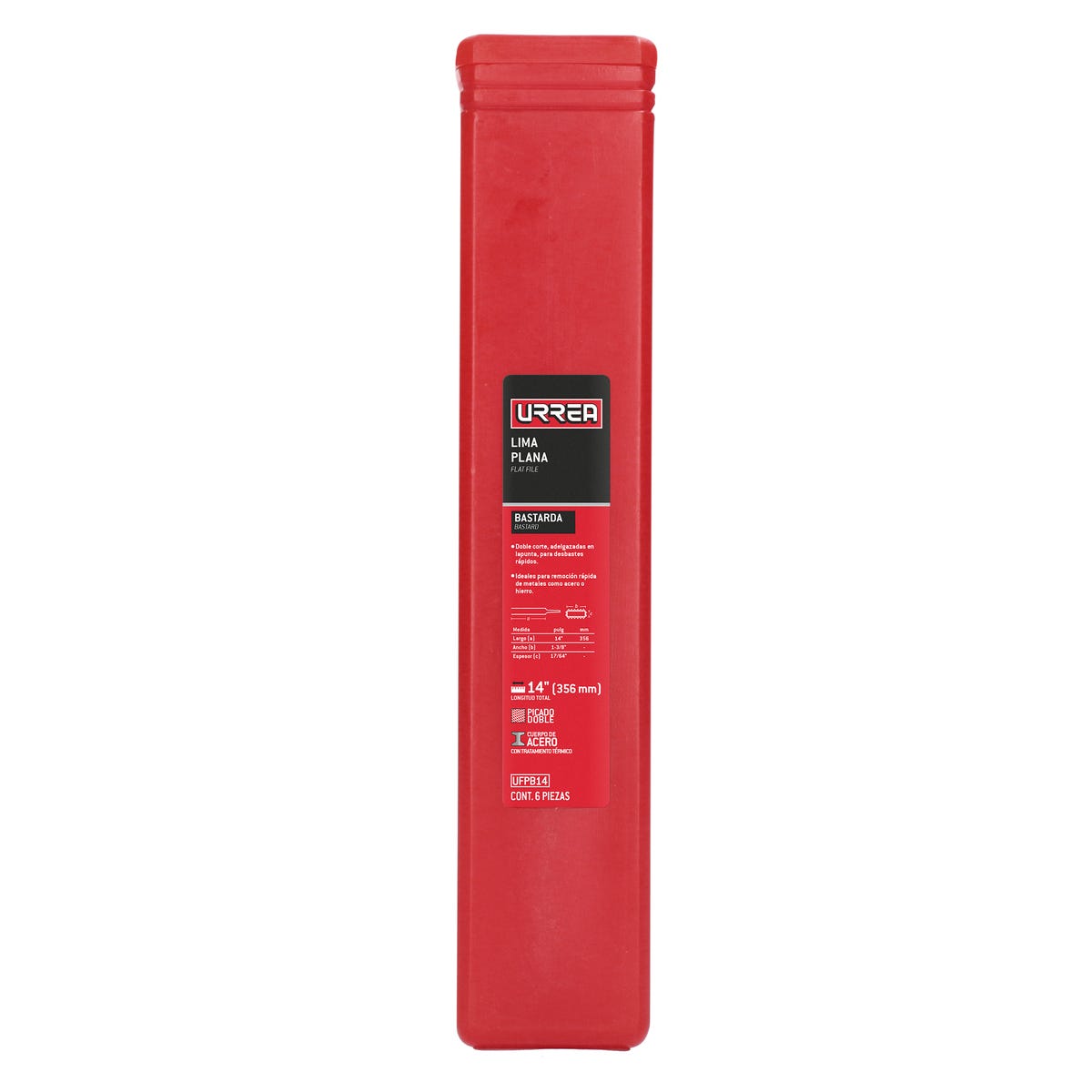 Lima plana bastarda 14" x 1-3/8" Urrea UFPB14 - imagen 3