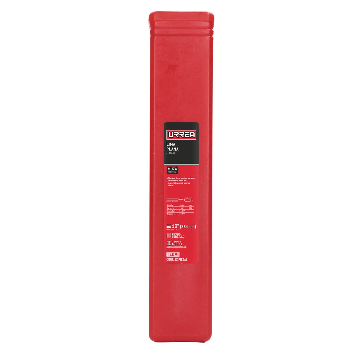Lima plana muza 10" x 61/64" Urrea UFPM10 - imagen 3