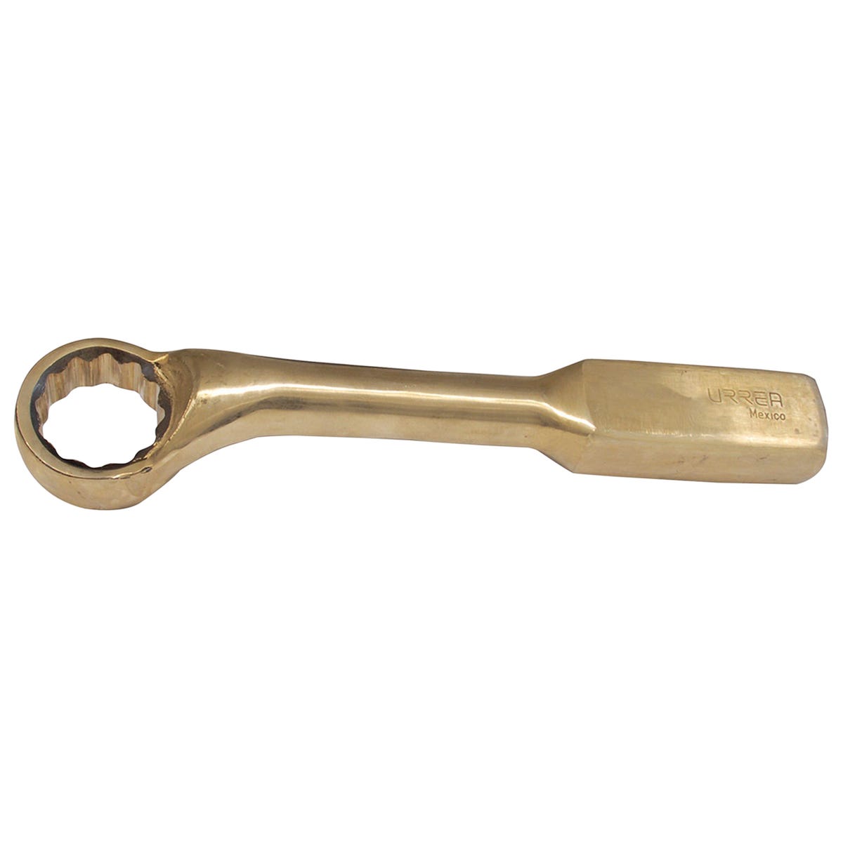 Llave de golpe acodada de bronce-aluminio antichispa en pulgadas, 12 puntas, 1-1/2" Urrea UH2624SW