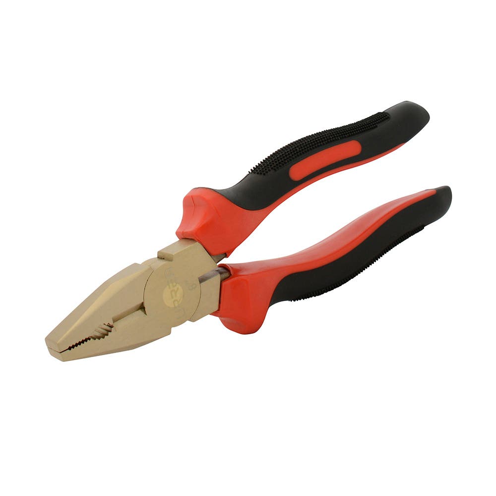 Pinza de bronce-aluminio antichispa con mango bimaterial de corte universal, 8" Urrea UH268