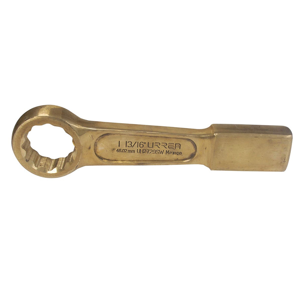 Llave de golpe plana de bronce-aluminio antichispa en pulgadas, 12 puntas, 1-13/16" Urrea UH2729SW