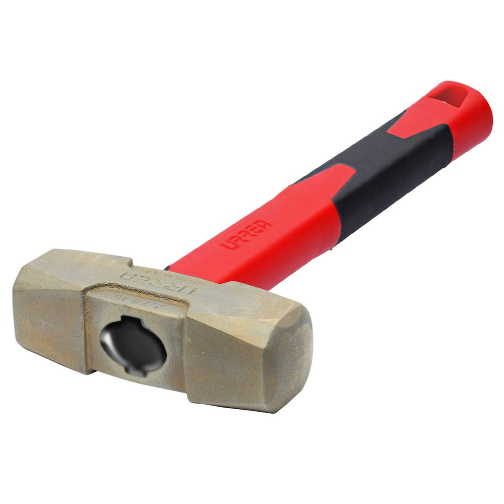Marro de bronce-aluminio antichispa con mango corto de fibra de vidrio de 2lb 13" Urrea UH66FG - imagen 2