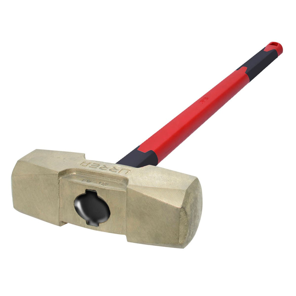 Marro de bronce-aluminio antichispa con mango extra largo de fibra de vidrio de 10lb 34" Urrea UH72FG - imagen 2