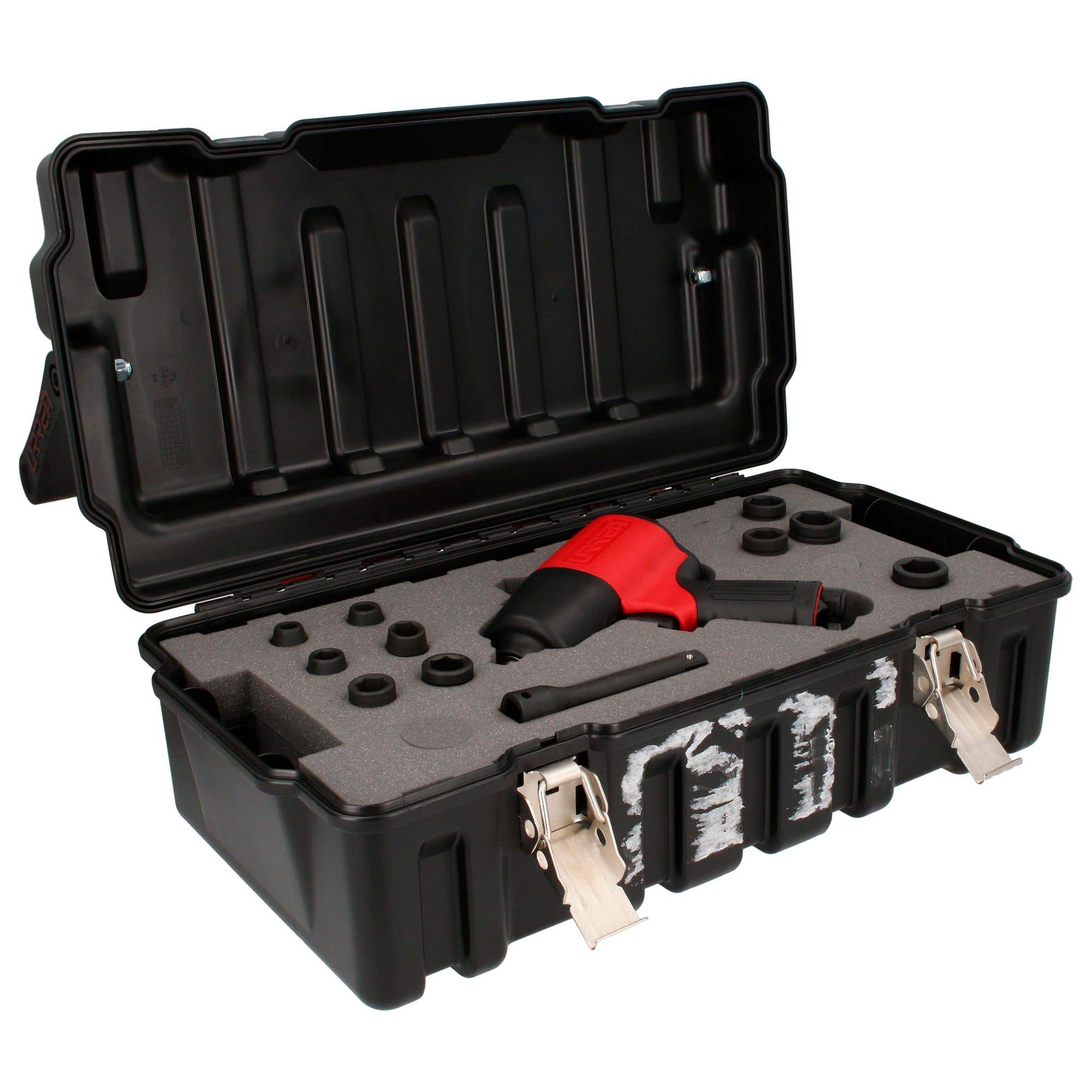 Juego de pistola de impacto neumática cuadro de 1/2" y accesorios en pulgada 13 piezas Urrea UPC731K - imagen 8