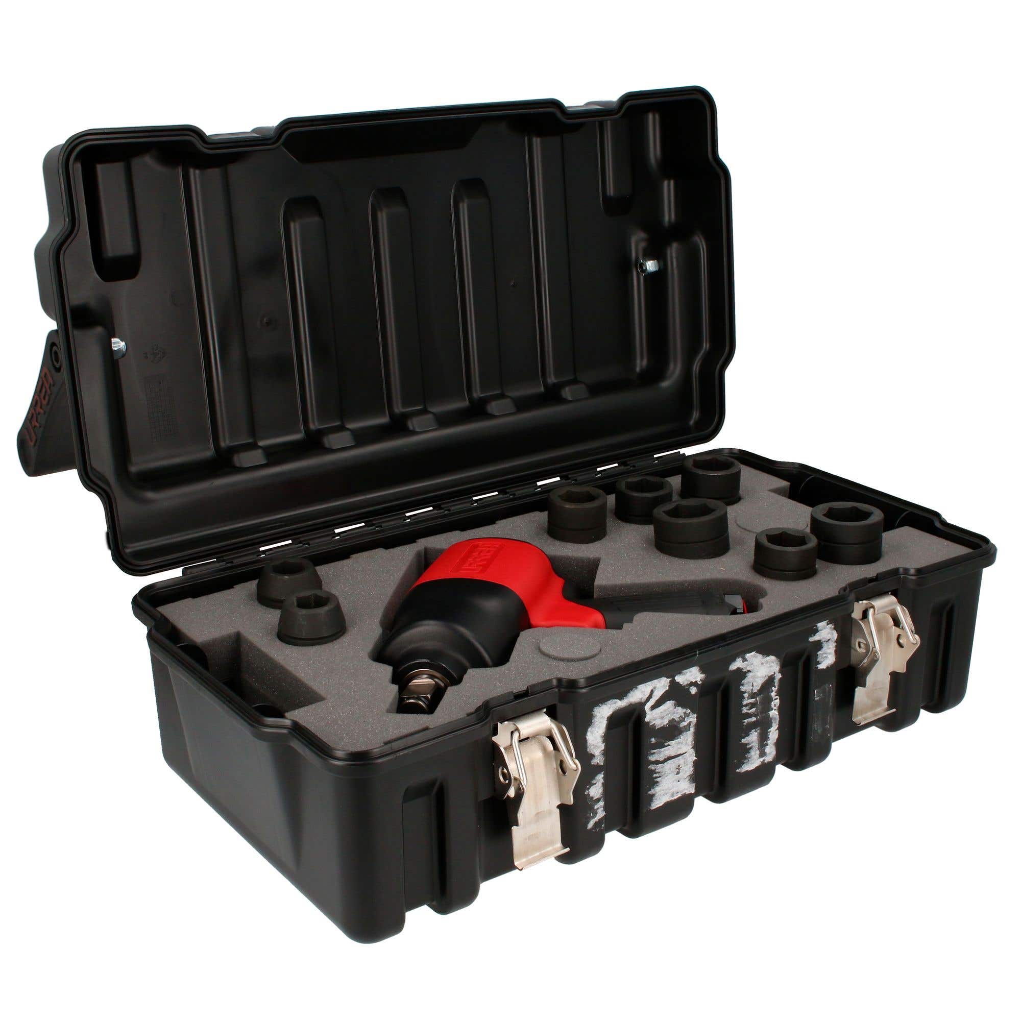 Juego de pistola de impacto neumática cuadro de 3/4" y accesorios en pulgadas, 10 piezas Urrea UPC776K - imagen 7