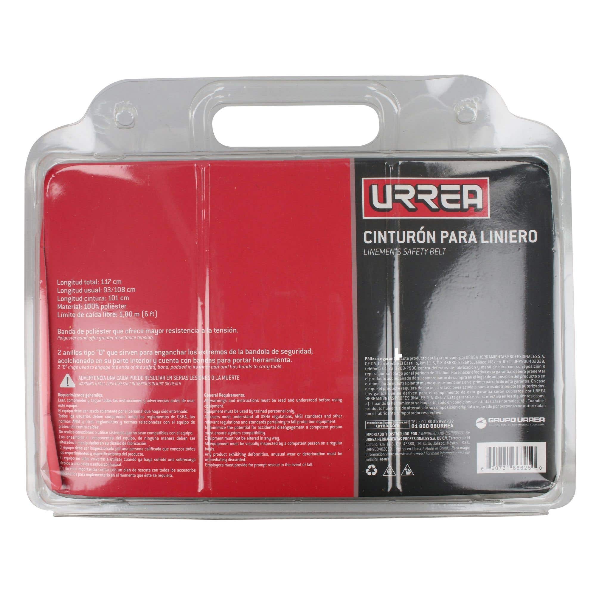 Cinturón para liniero con bandas para portar herramientas, talla 40 Urrea USC01M - imagen 4