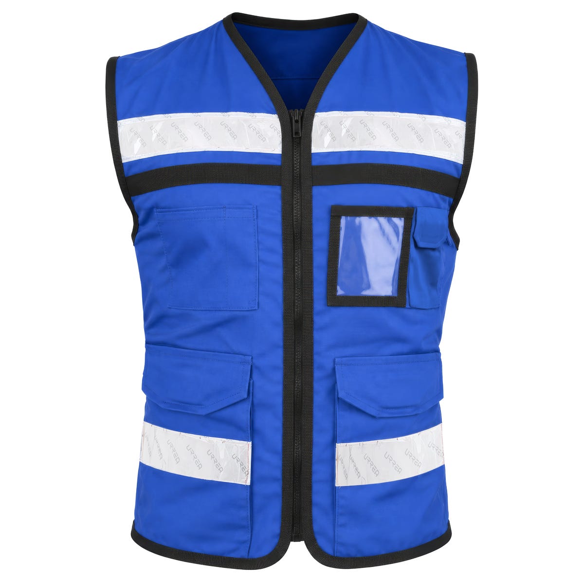 Chaleco de seguridad tipo supervisor cerrado con reflejante azul M Urrea USCH21 - imagen 4