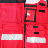 Chaleco de seguridad tipo supervisor abierto con reflejante rojo M Urrea USCH31 - imagen 7