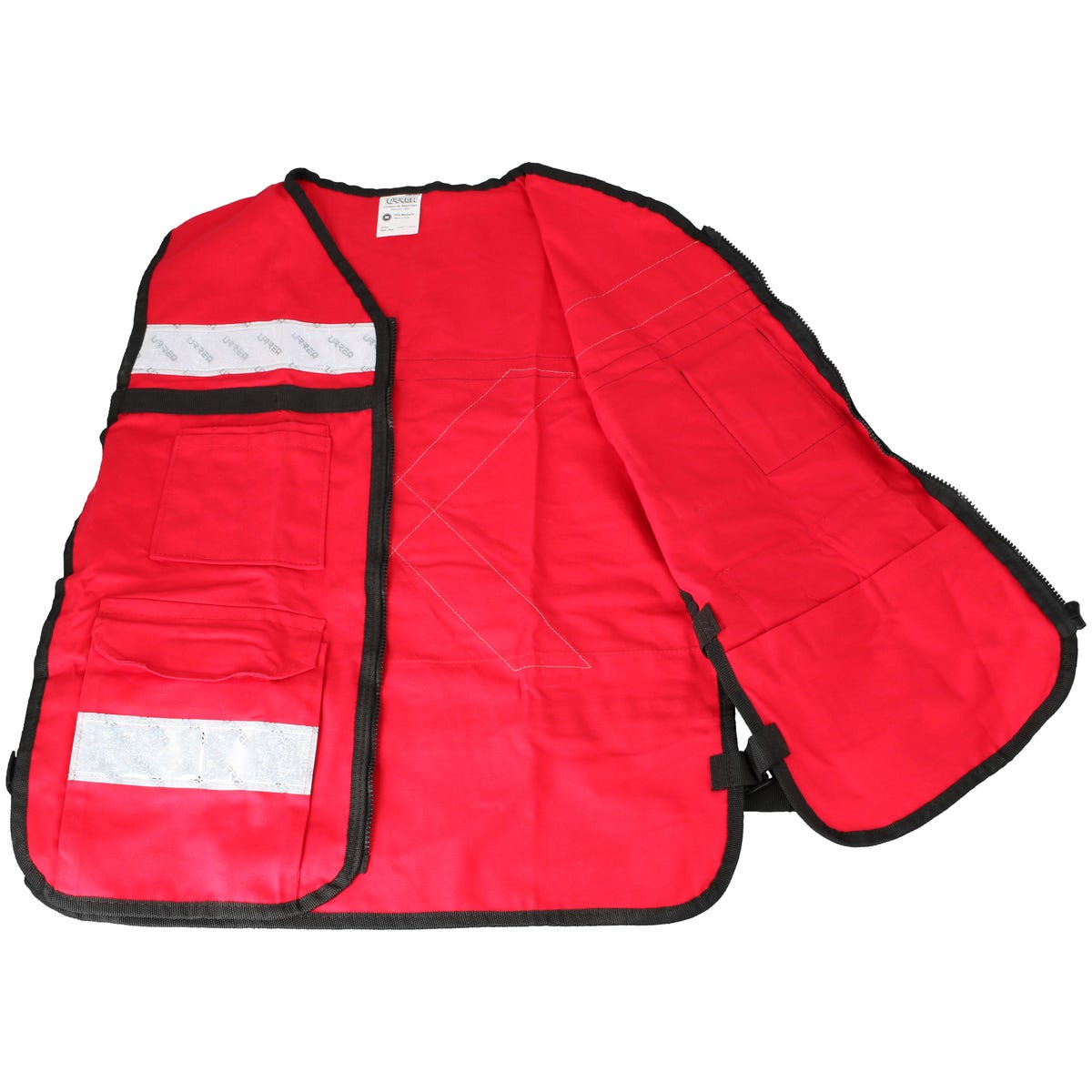 Chaleco de seguridad tipo supervisor abierto con reflejante rojo M Urrea USCH31 - imagen 8
