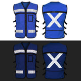 Chaleco de seguridad tipo supervisor abierto con reflejante azul M Urrea USCH41 - imagen 3