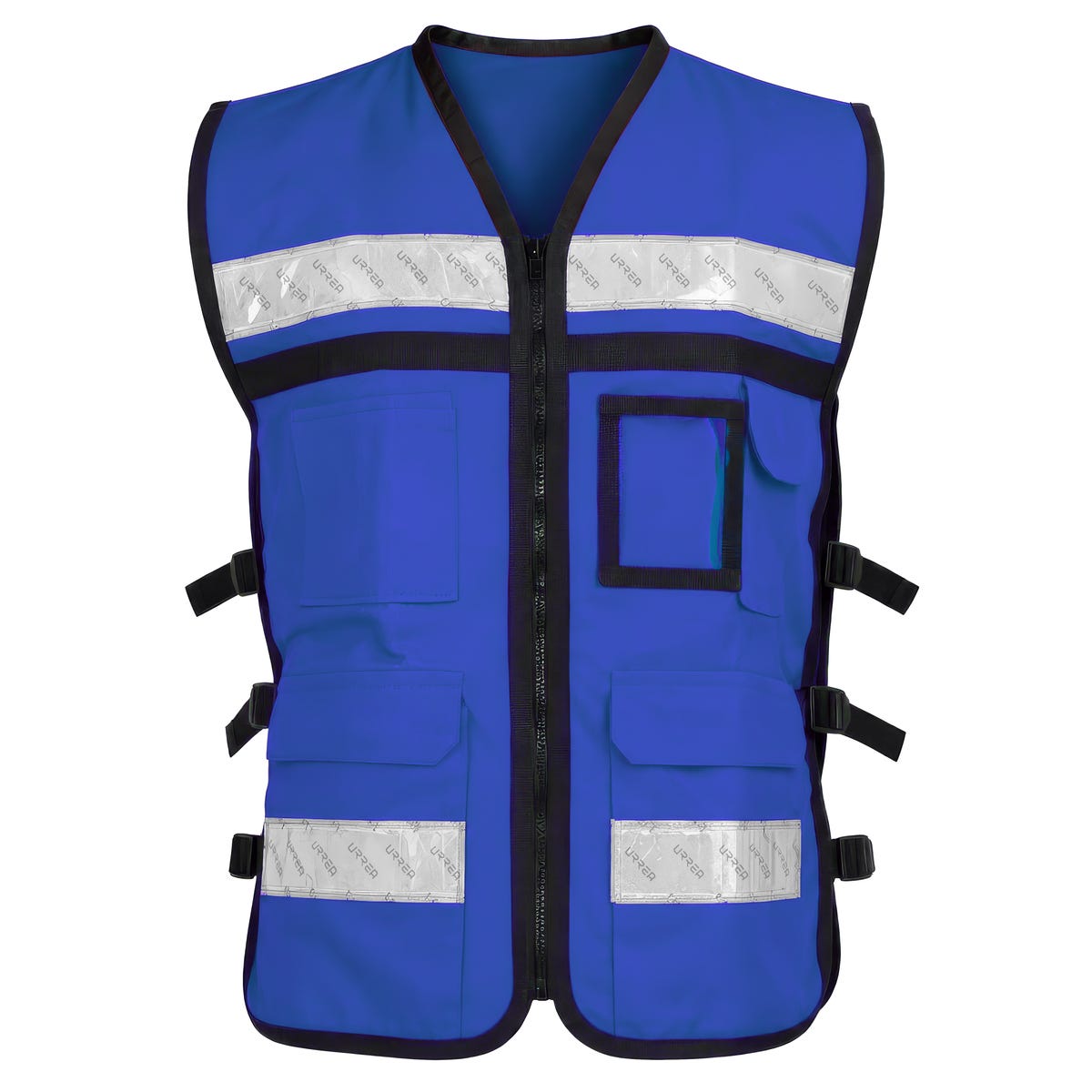 Chaleco de seguridad tipo supervisor abierto con reflejante azul M Urrea USCH41 - imagen 4