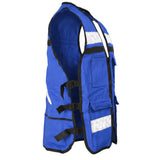 Chaleco de seguridad tipo supervisor abierto con reflejante azul M Urrea USCH41 - imagen 6