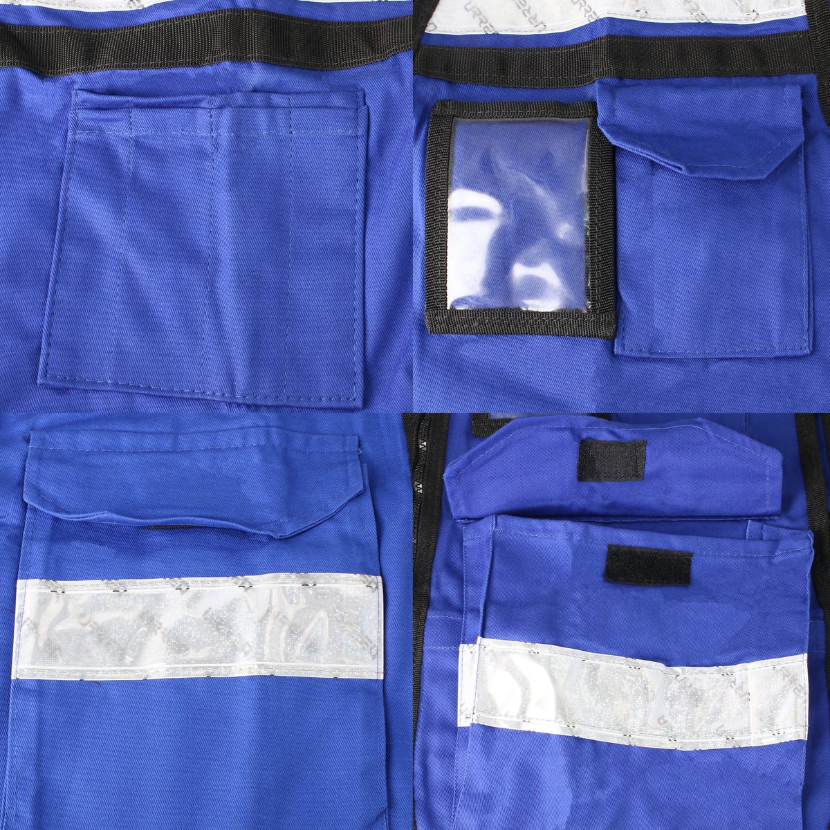 Chaleco de seguridad tipo supervisor abierto con reflejante azul M Urrea USCH41 - imagen 8