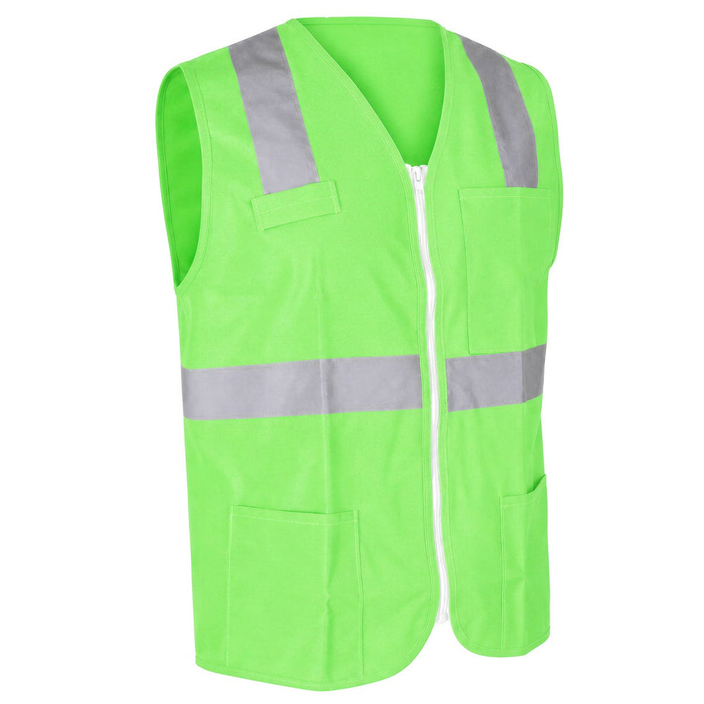 Chaleco de seguridad cerrado de alta visibilidad verde M Urrea USCH61