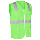 Chaleco de seguridad cerrado de alta visibilidad verde M Urrea USCH61