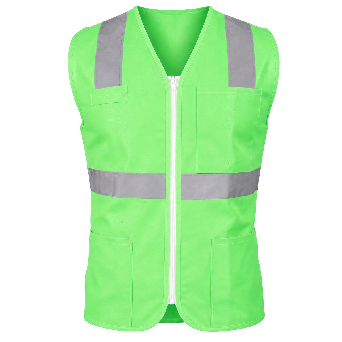 Chaleco de seguridad cerrado de alta visibilidad verde M Urrea USCH61 - imagen 3