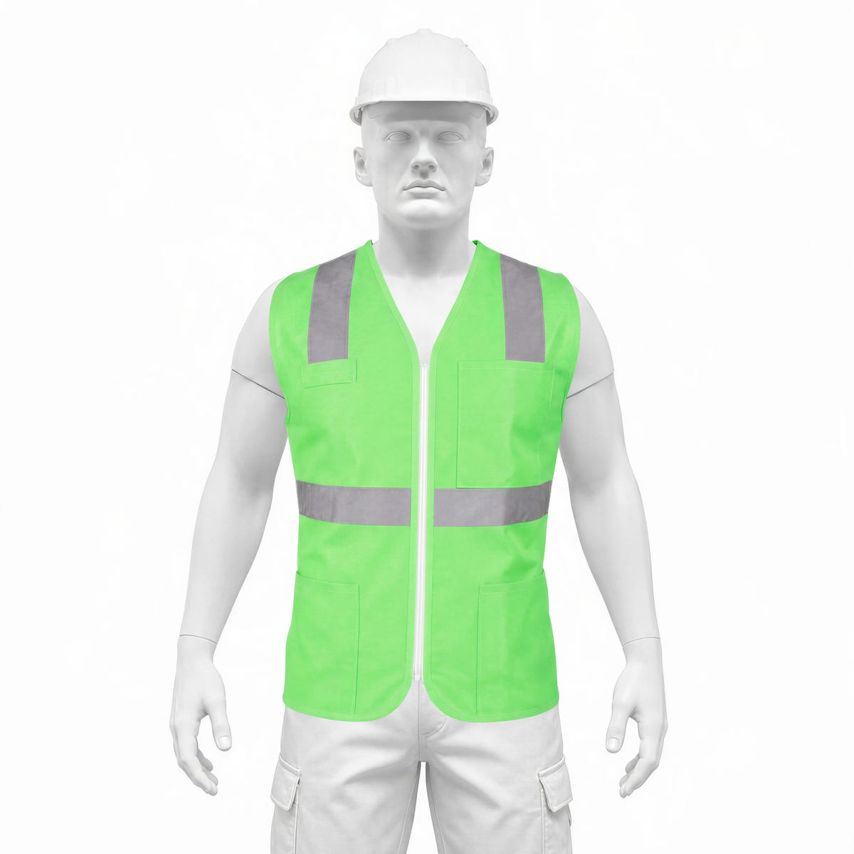 Chaleco de seguridad cerrado de alta visibilidad verde M Urrea USCH61 - imagen 6
