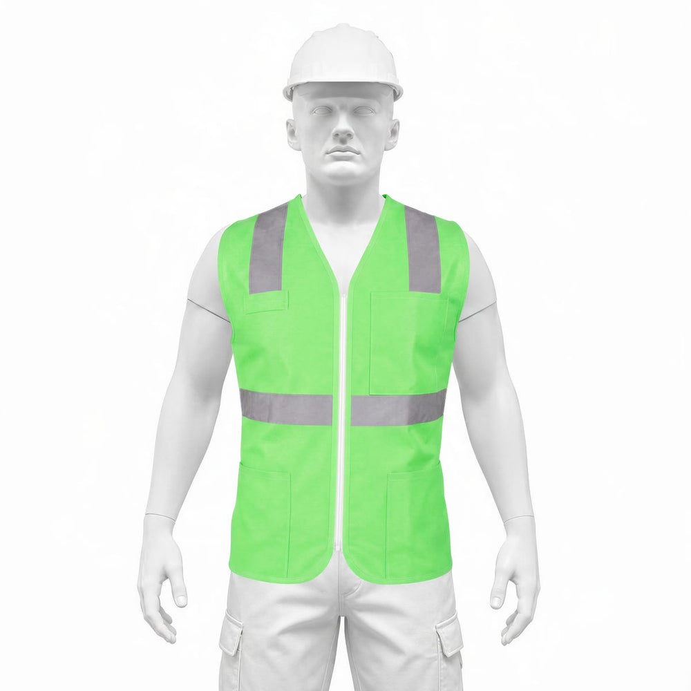 Chaleco de seguridad cerrado de alta visibilidad verde M Urrea USCH61 - imagen 6