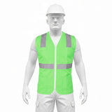 Chaleco de seguridad cerrado de alta visibilidad verde M Urrea USCH61 - imagen 6