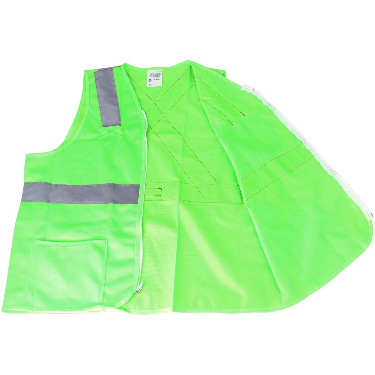 Chaleco de seguridad cerrado de alta visibilidad verde M Urrea USCH61 - imagen 8